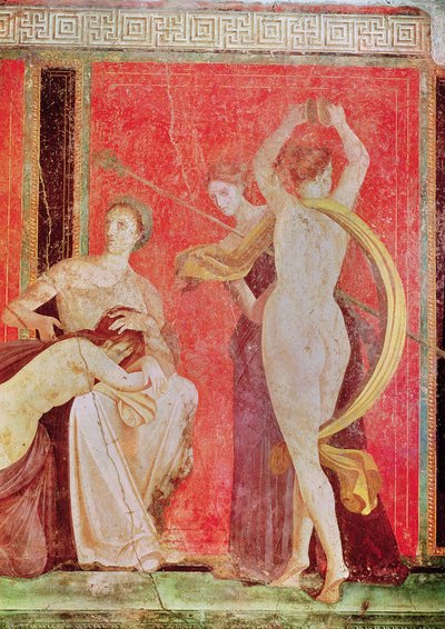 Scourged Woman and Dancer with Cymbals, South Wall, Oecus 5 by Roman
